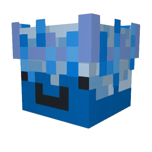 itsPeruna Minecraft avatar head, 3D render