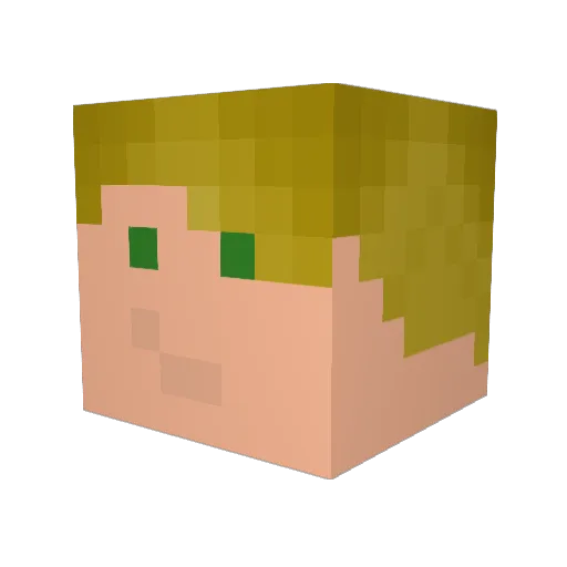 itsSnae Minecraft avatar head, 3D render