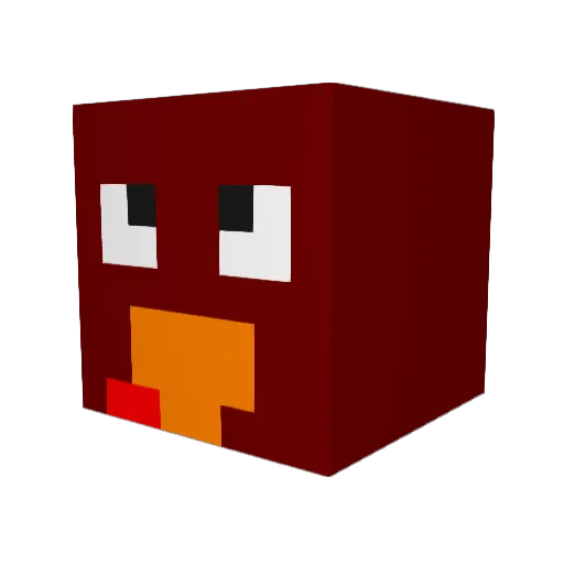 itsTurkeyy Minecraft avatar head, 3D render