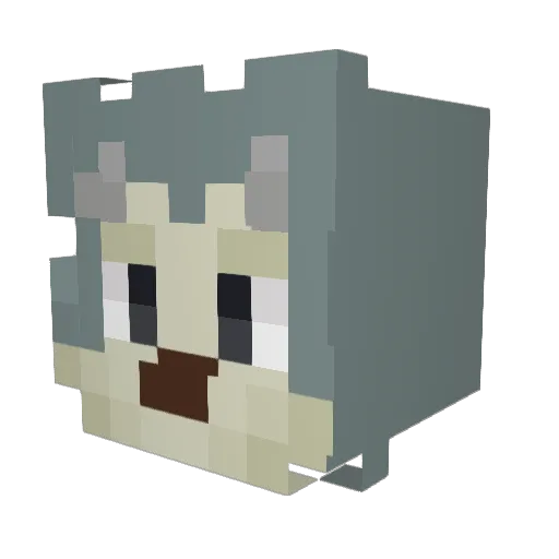 itsV_ Minecraft avatar head, 3D render