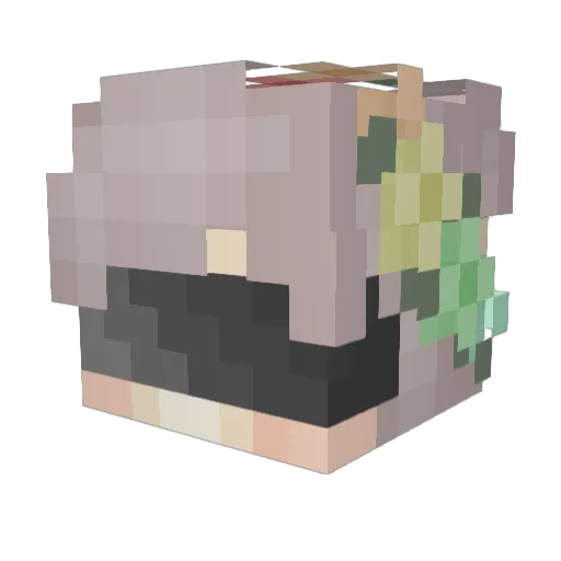 itsVegaaaa Minecraft avatar head, 3D render