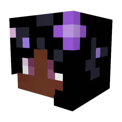 itsViolette Minecraft avatar head, 3D render
