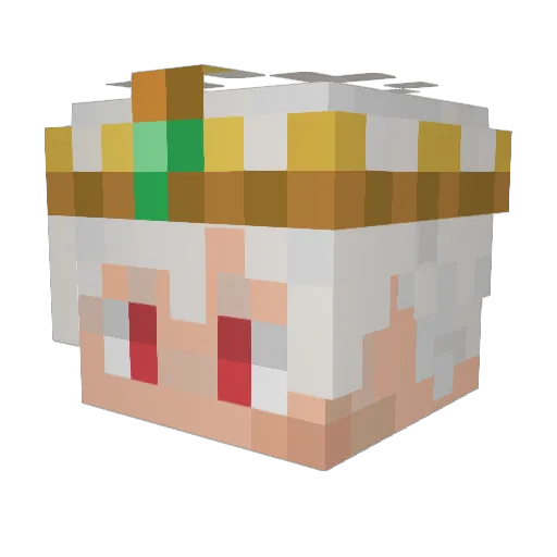 itsVyu Minecraft avatar head, 3D render