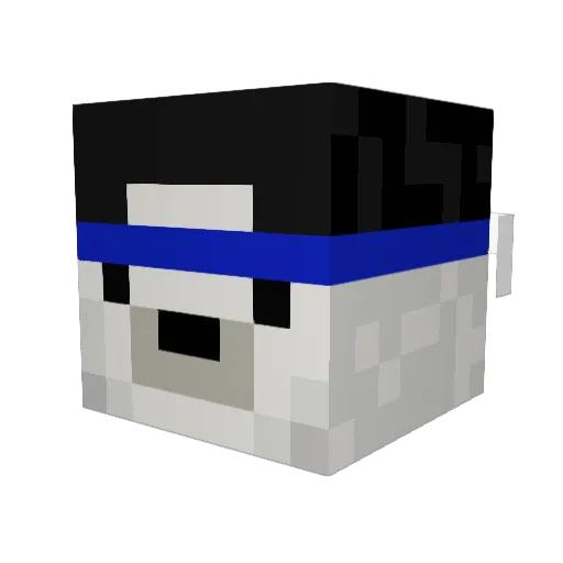 itsZeari Minecraft avatar head, 3D render