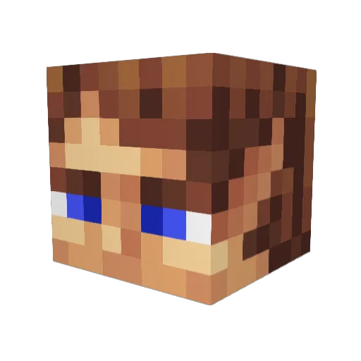 its_CJK Minecraft avatar head, 3D render