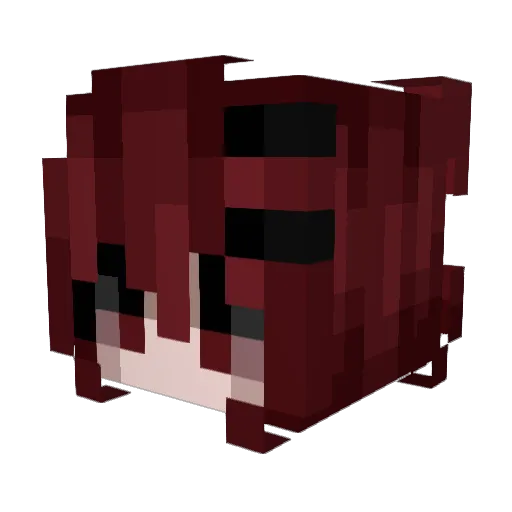 its_Melaniee Minecraft avatar head, 3D render