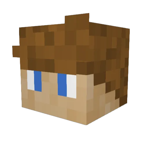 its_Wilky Minecraft avatar head, 3D render