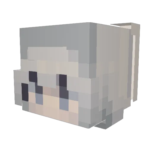its_august Minecraft avatar head, 3D render