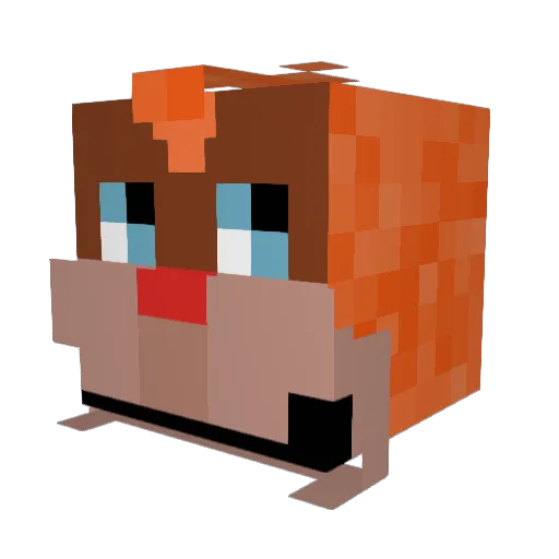 its_blueman Minecraft avatar head, 3D render