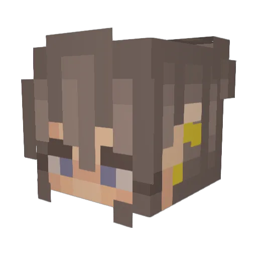 its_json Minecraft avatar head, 3D render