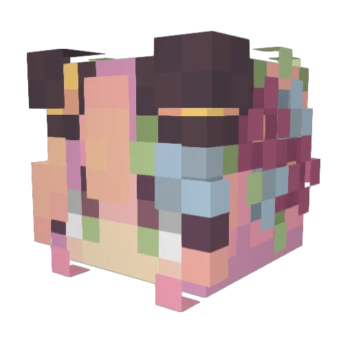 its_nikiiii_ Minecraft avatar head, 3D render