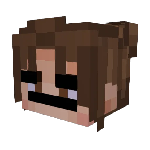 its_vero_ Minecraft avatar head, 3D render