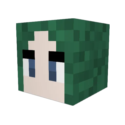 itsa_log Minecraft avatar head, 3D render
