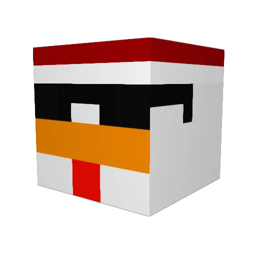 itsanich Minecraft avatar head, 3D render