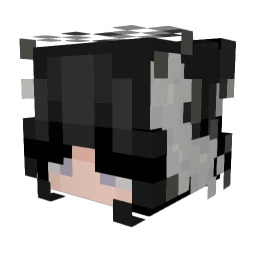 itsbeli Minecraft avatar head, 3D render