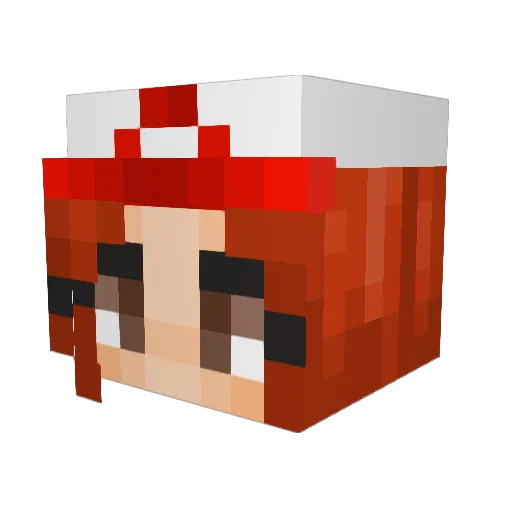 itscaitlan Minecraft avatar head, 3D render