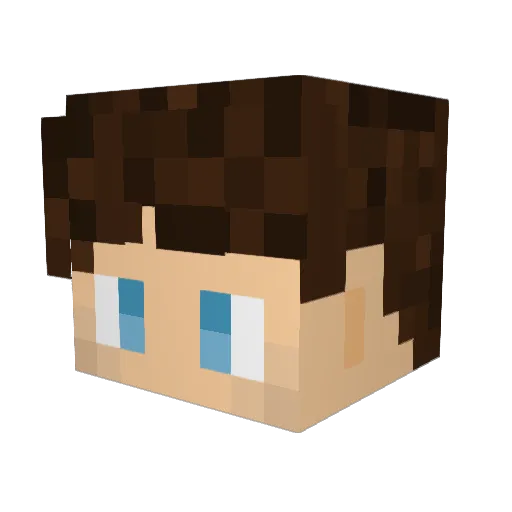 itscomto Minecraft avatar head, 3D render