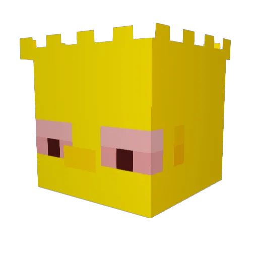 itsctt Minecraft avatar head, 3D render