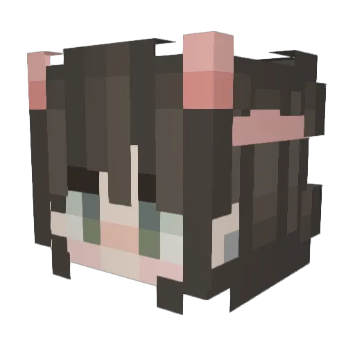 itselaine Minecraft avatar head, 3D render