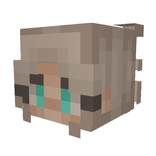 itselenaaa Minecraft avatar head, 3D render