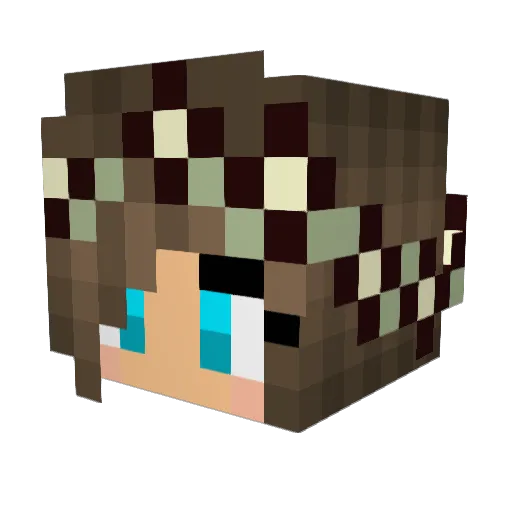 itselise Minecraft avatar head, 3D render