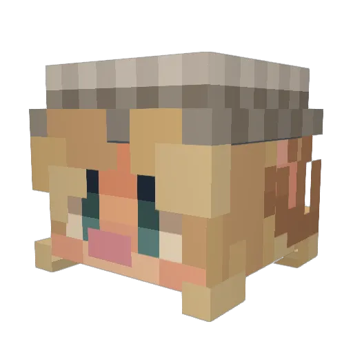 itsemms Minecraft avatar head, 3D render