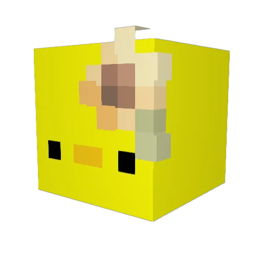 itsfishballs Minecraft avatar head, 3D render