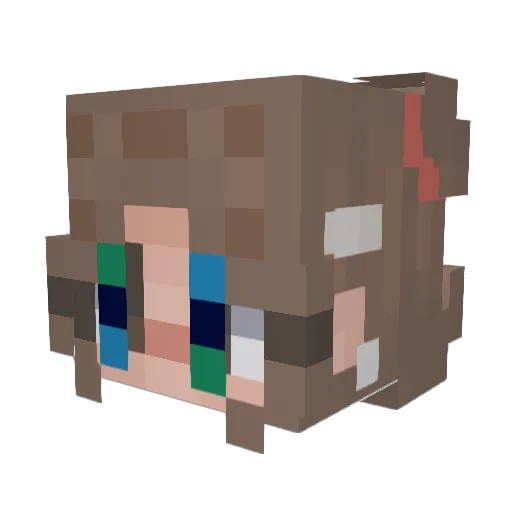 itsgrayt Minecraft avatar head, 3D render