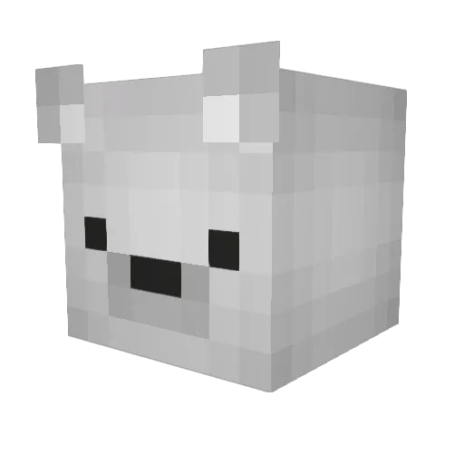 itsharky Minecraft avatar head, 3D render