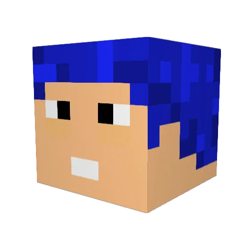 itsiNDev Minecraft avatar head, 3D render