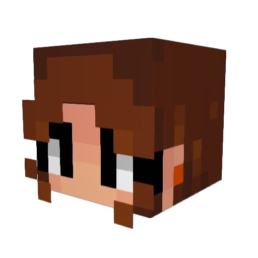 itsitara Minecraft avatar head, 3D render
