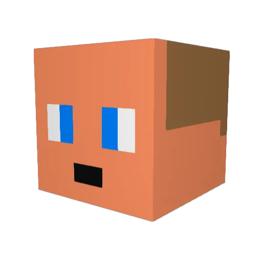 itsizef Minecraft avatar head, 3D render