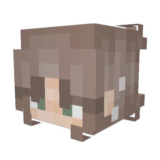 itsjeanne Minecraft avatar head, 3D render