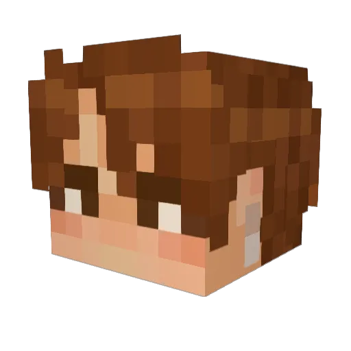 itsjustfandoms Minecraft avatar head, 3D render