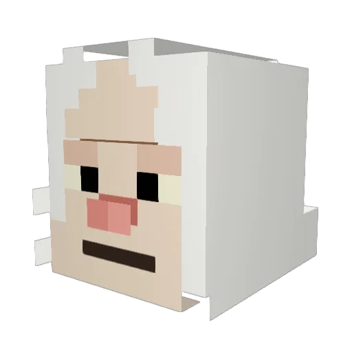 itsjusthorner Minecraft avatar head, 3D render