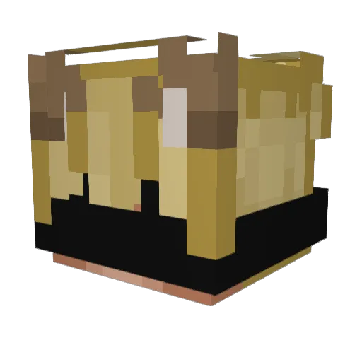 itsjustpants Minecraft avatar head, 3D render