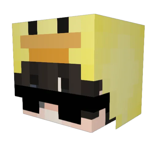 itskisma Minecraft avatar head, 3D render