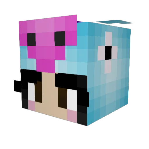 itslany Minecraft avatar head, 3D render