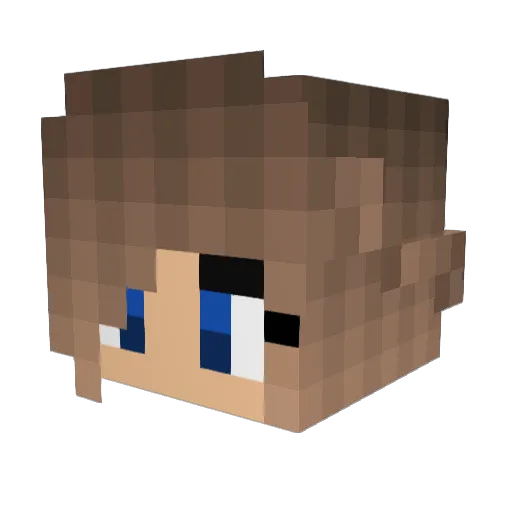 itslisadorr Minecraft avatar head, 3D render