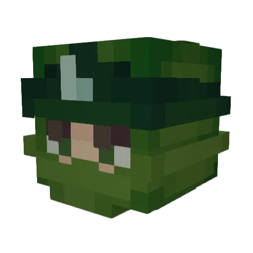 itslunacy Minecraft avatar head, 3D render