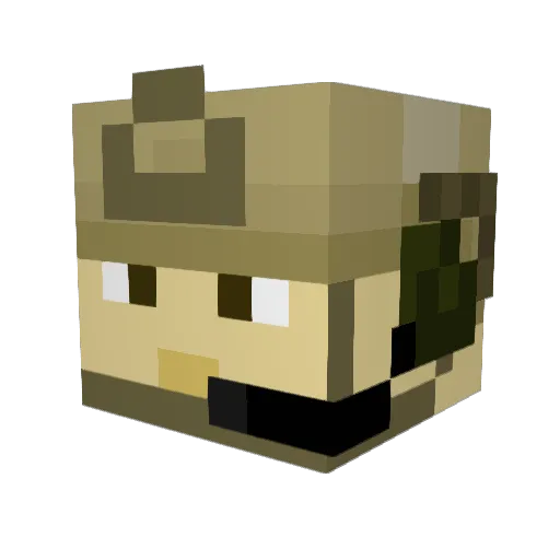 itsmacaronii Minecraft avatar head, 3D render