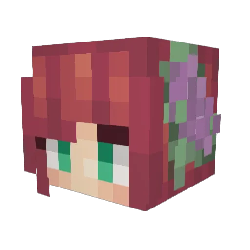 itsnicolebee Minecraft avatar head, 3D render