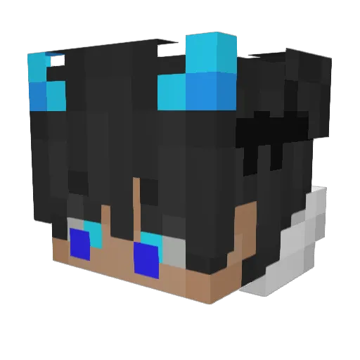 itsnotperky Minecraft avatar head, 3D render