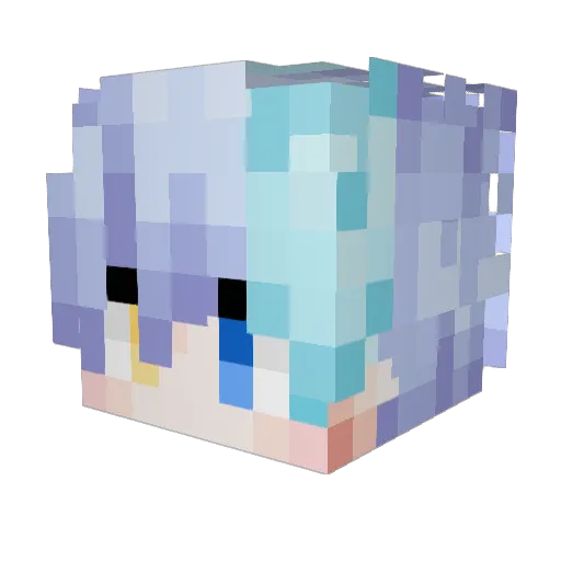 itsnotrealnuts Minecraft avatar head, 3D render