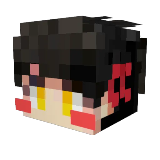itsnuku Minecraft avatar head, 3D render