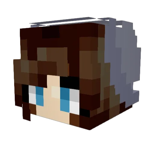 itsolveigg Minecraft avatar head, 3D render