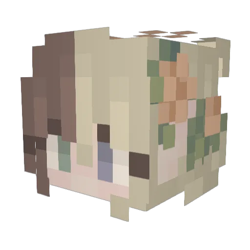 itspaintrey Minecraft avatar head, 3D render