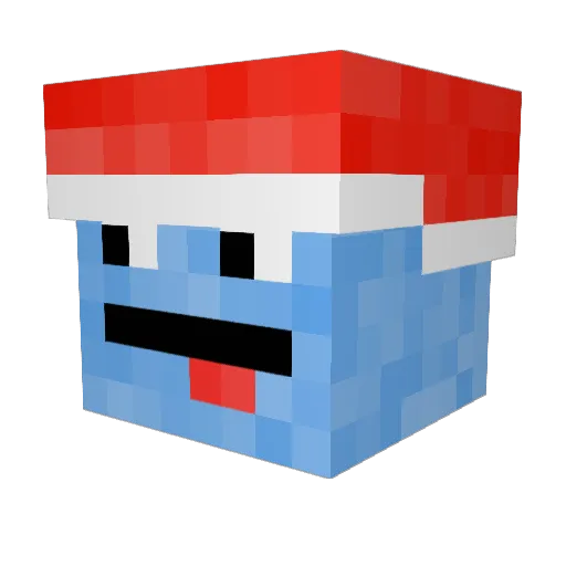 itspanikas Minecraft avatar head, 3D render