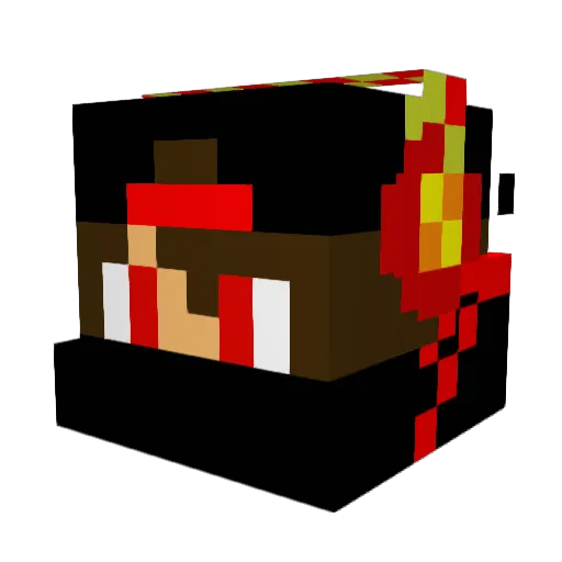 itspouf Minecraft avatar head, 3D render