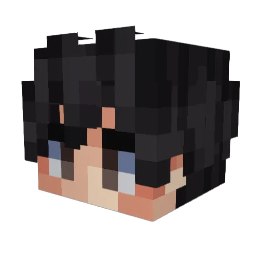 itsqmo Minecraft avatar head, 3D render